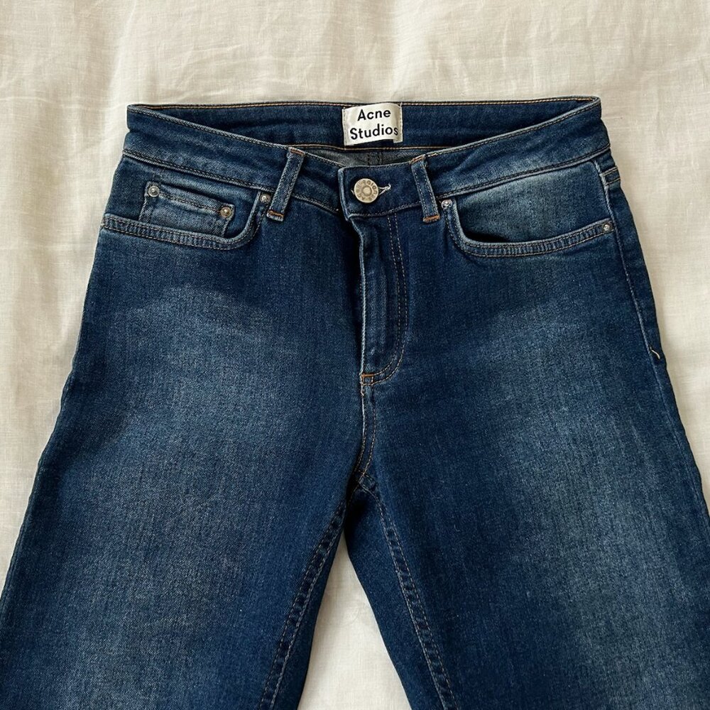 Acne Studios 'Skin 5 Used Blue' Stretch Skinny Fit Jeans Size 27